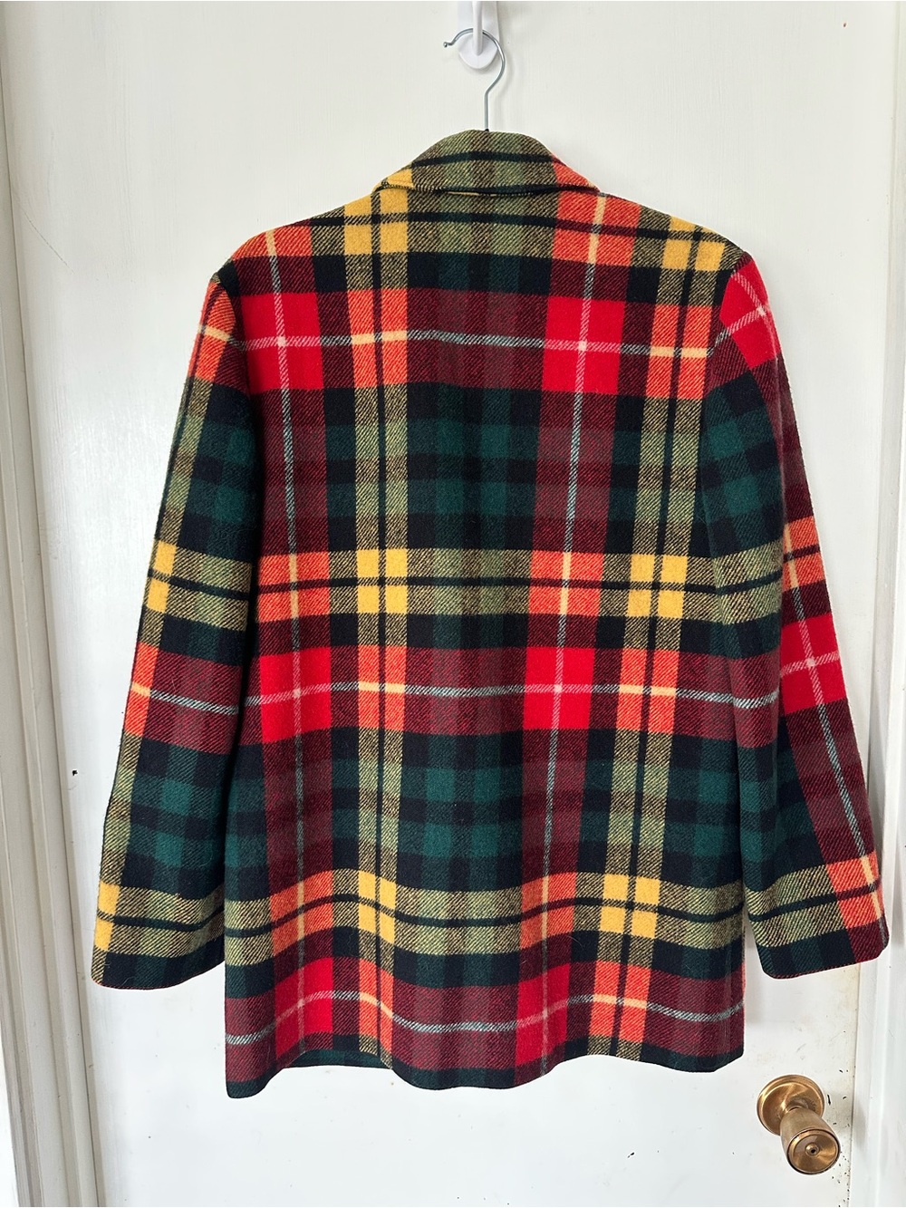 Vintage Pendleton 100% Virgin Wool Multicolor Plaid Tartan Oversized Blazer M - Picture 6 of 6